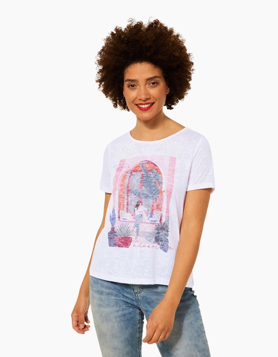 Street One T-Shirt mit Steinchen Deko | ADLER Mode Onlineshop