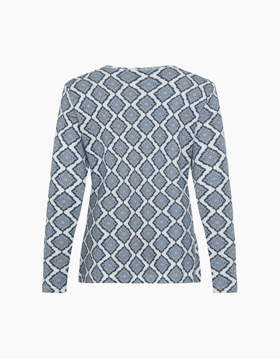 Olsen Langarmshirt mit Allover-Print | ADLER Mode Onlineshop
