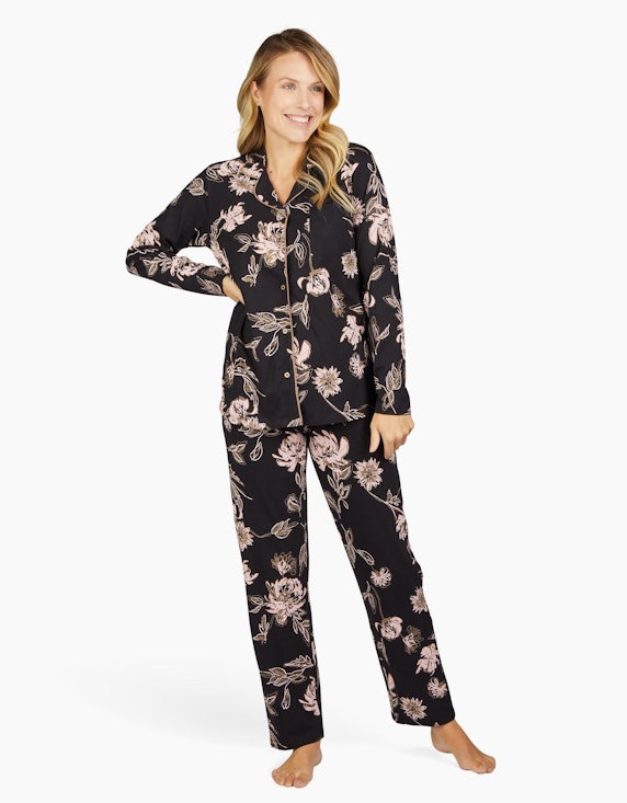ADLER WOMEN 2-teiliges Pyjama mit Allover-Print | ADLER Mode Onlineshop