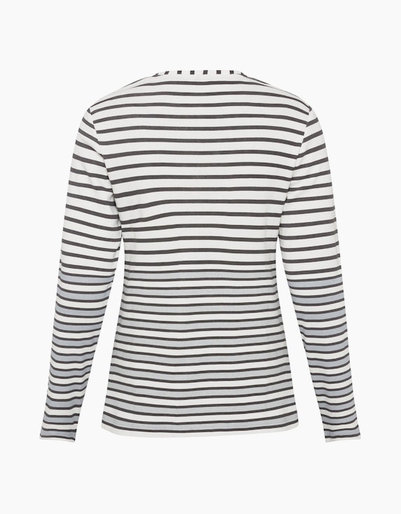 Olsen Tailliertes Rundhalsshirt mit Panneaux-Print | ADLER Mode Onlineshop