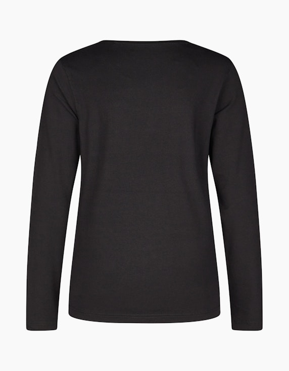 Steilmann Edition Basic Langarmshirt mit Strassbesatz | ADLER Mode Onlineshop