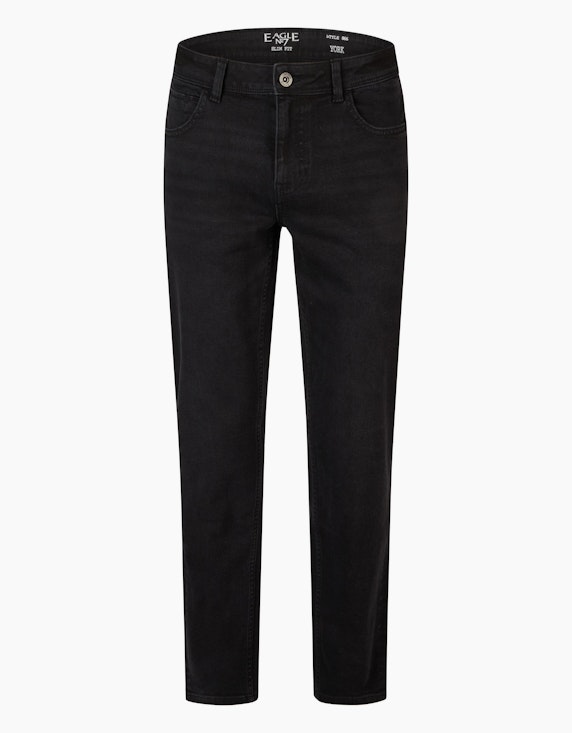 Eagle No. 7 5-Pocket Jeans, Slim Fit in Denim Black | ADLER Mode Onlineshop