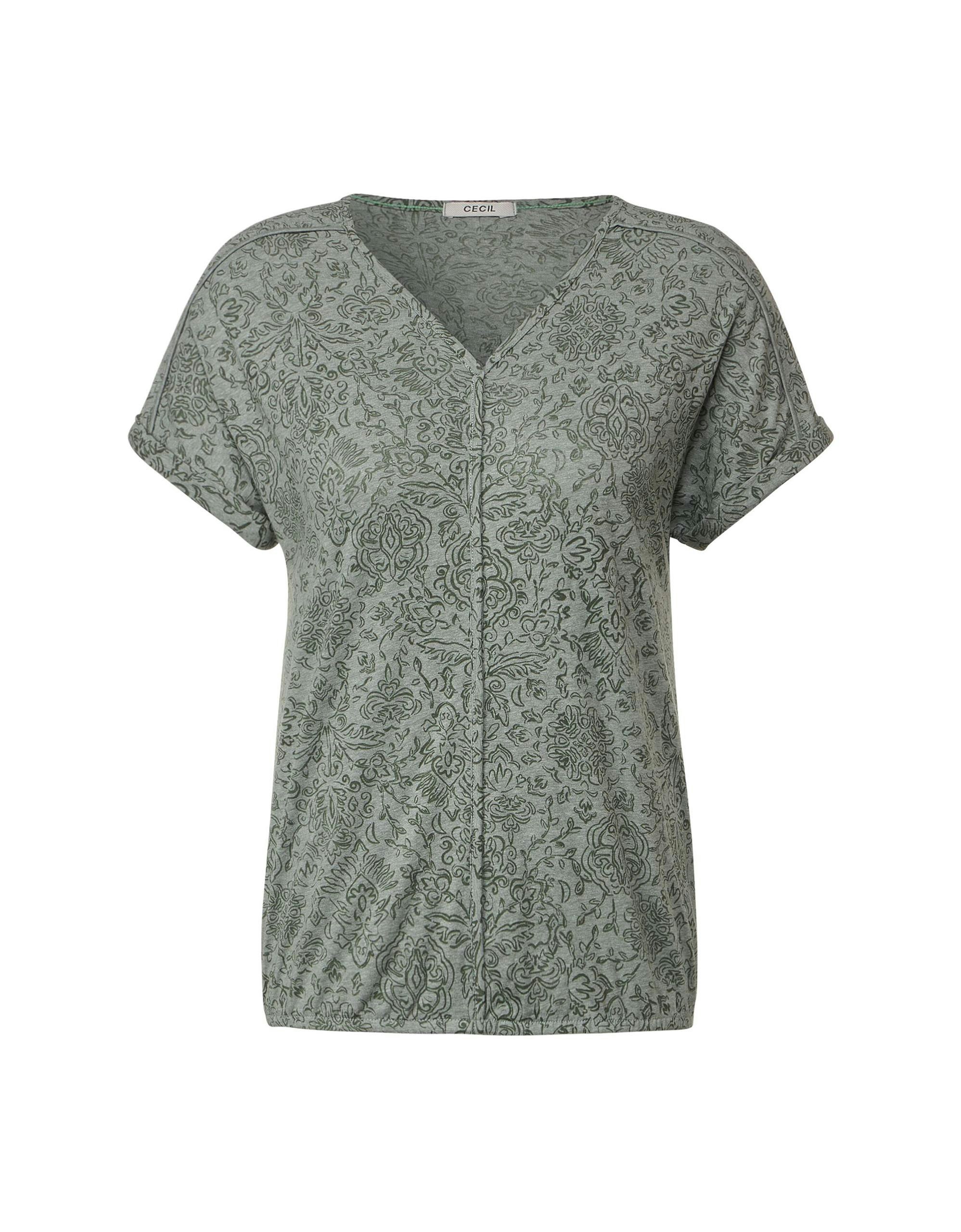 Melange ADLER | Burn Out Onlineshop Shirt Mode CECIL |
