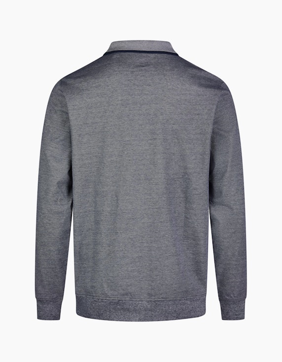Bexleys man Two-Tone Pique Langarmpoloshirt | ADLER Mode Onlineshop