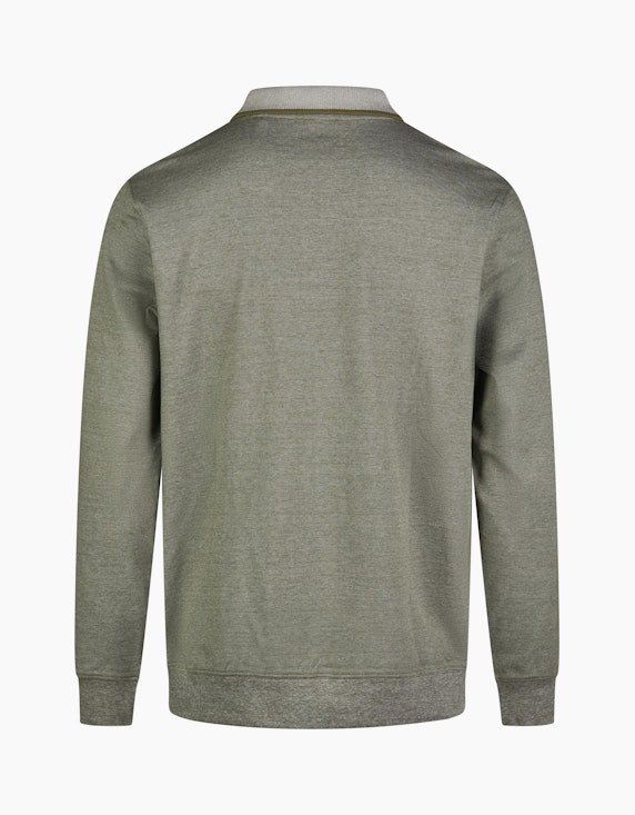 Bexleys man Two-Tone Pique Langarmpoloshirt | ADLER Mode Onlineshop