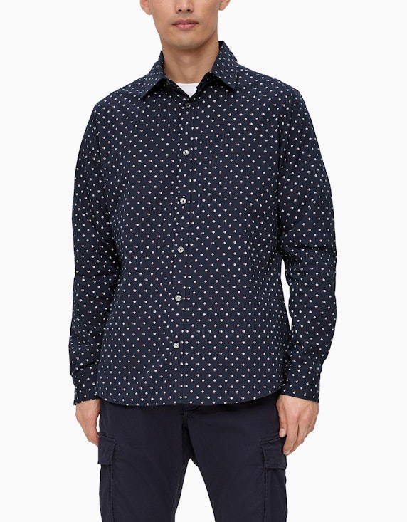 s.Oliver Slim: Hemd aus Baumwollstretch | ADLER Mode Onlineshop
