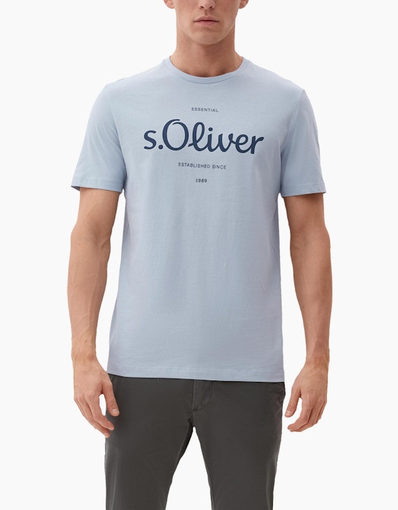 s.Oliver T-Shirt mit Label-Print | ADLER Mode Onlineshop