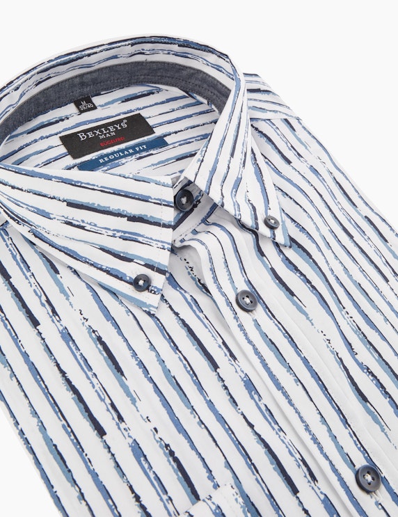 Bexleys man Freizeithemd mit Streifenprint, Regular Fit | ADLER Mode Onlineshop