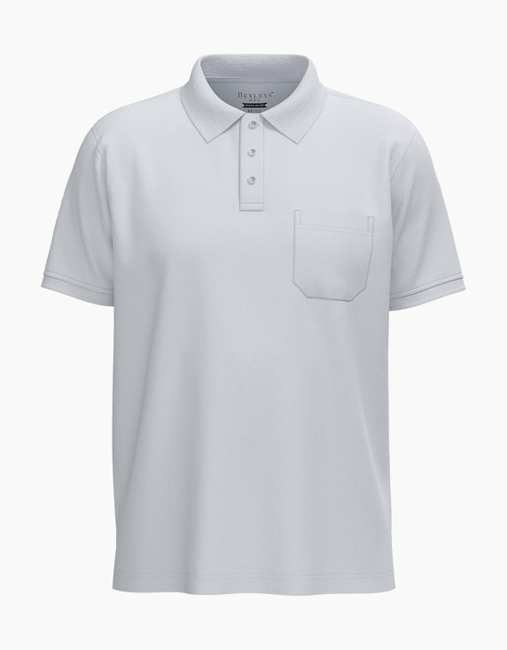 Bexleys man Poloshirt uni, GOTS in Weiß | ADLER Mode Onlineshop