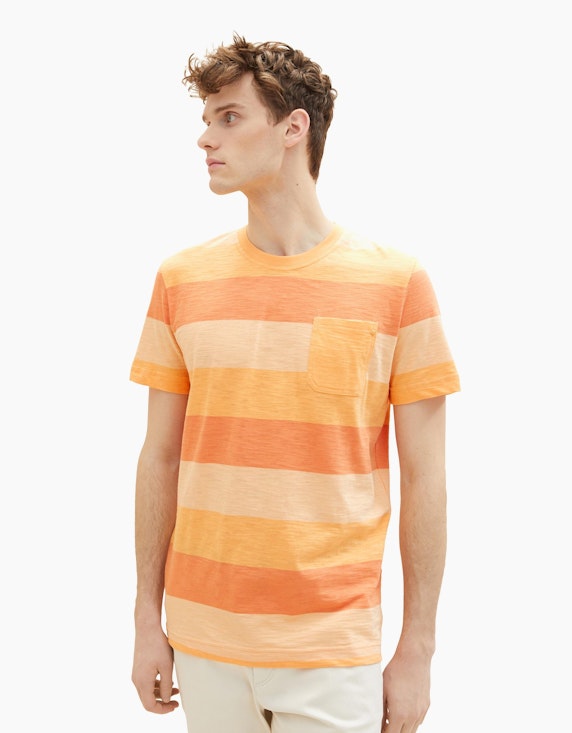 TOM TAILOR T-Shirt mit Colour Blocking | ADLER Mode Onlineshop