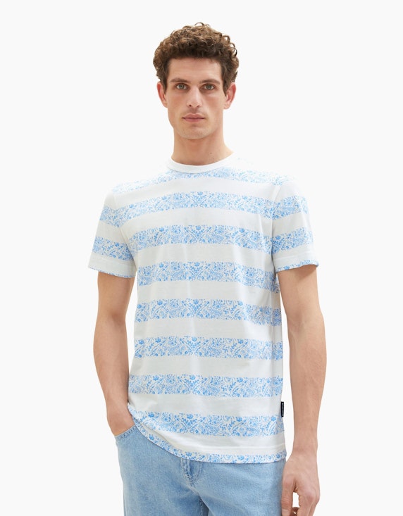 TOM TAILOR T-Shirt mit Allover-Print | ADLER Mode Onlineshop