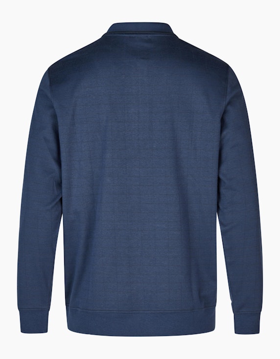Bexleys man Tow-tone langarm Poloshirt mit Karo-Muster | ADLER Mode Onlineshop