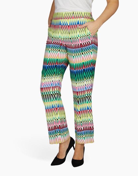 Steilmann Woman Weite Hose im farbenfrohen Muster | ADLER Mode Onlineshop