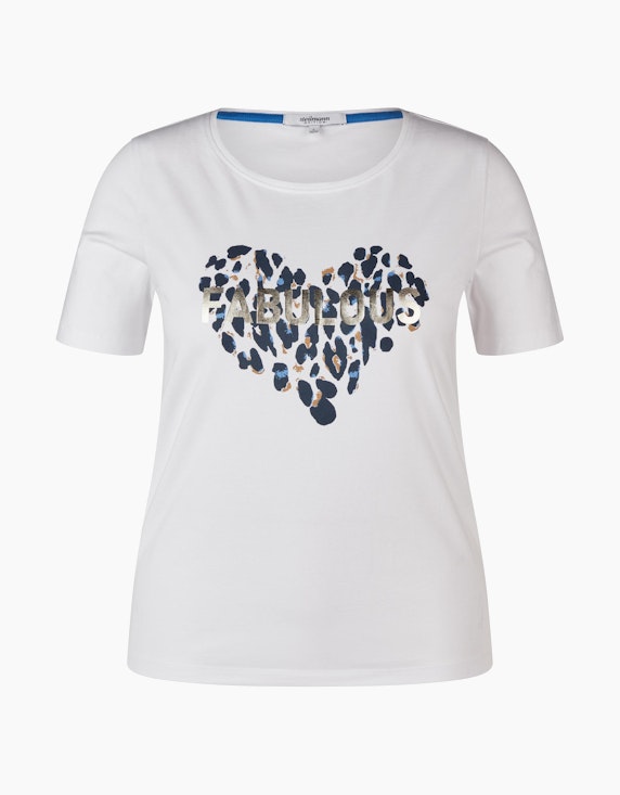 Steilmann Edition T-Shirt aus BCI Cotton in Weiß | ADLER Mode Onlineshop