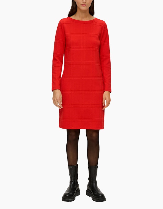 s.Oliver Jacquard-Kleid mit Viskose | ADLER Mode Onlineshop