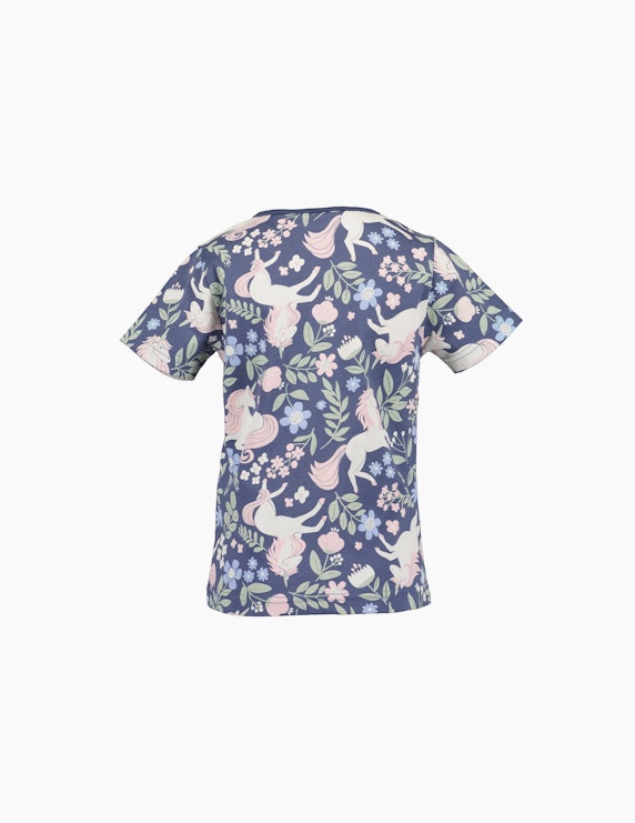 Blue Seven Mini Girls T-Shirt mit Einhorn Druck | ADLER Mode Onlineshop