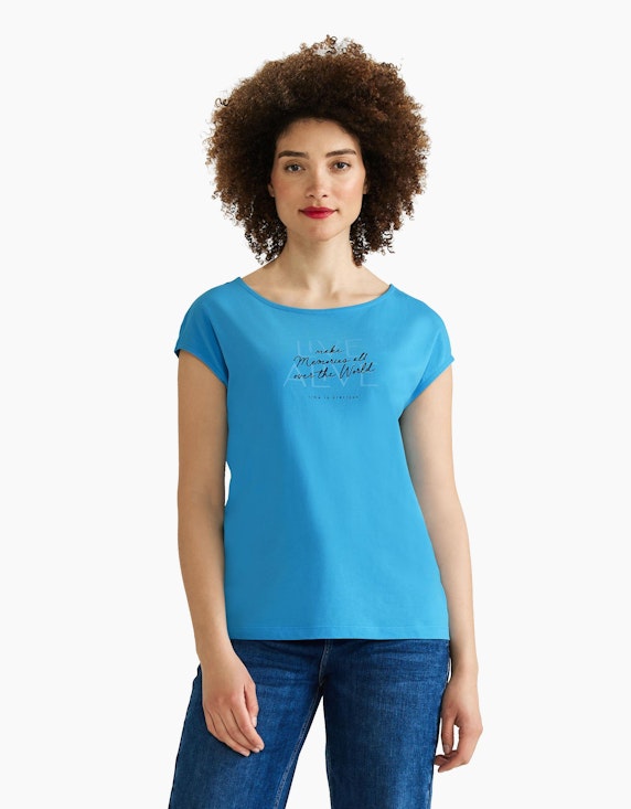 Street One Basic T-Shirt mit Wording | ADLER Mode Onlineshop