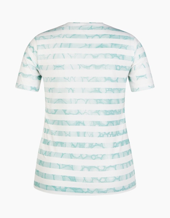 Steilmann Edition T-Shirt mit Streifen und Frontprint | ADLER Mode Onlineshop