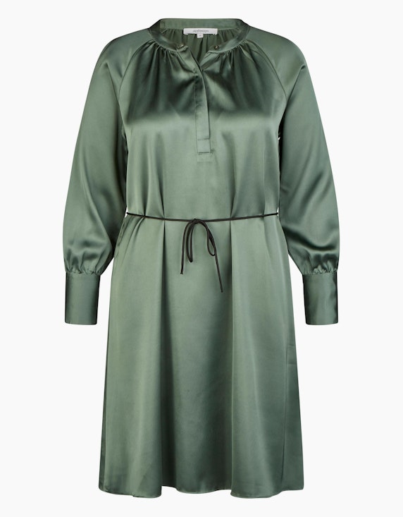 Steilmann Edition Satin-Kleid in Mittelgrün | ADLER Mode Onlineshop