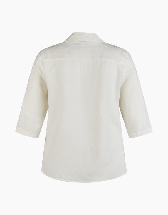 Steilmann Edition Unifarbene Bluse mit Leinen | ADLER Mode Onlineshop