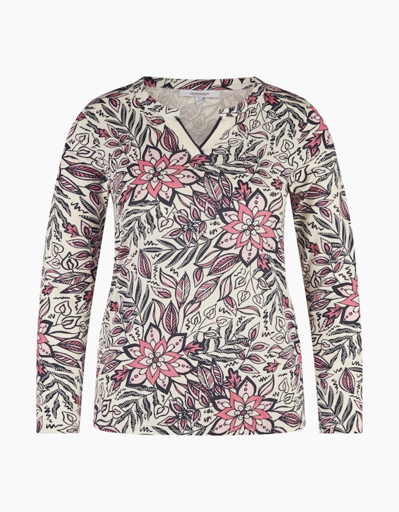 Steilmann Edition Blusenshirt mit floralem Print in Offwhite/Pink | ADLER Mode Onlineshop