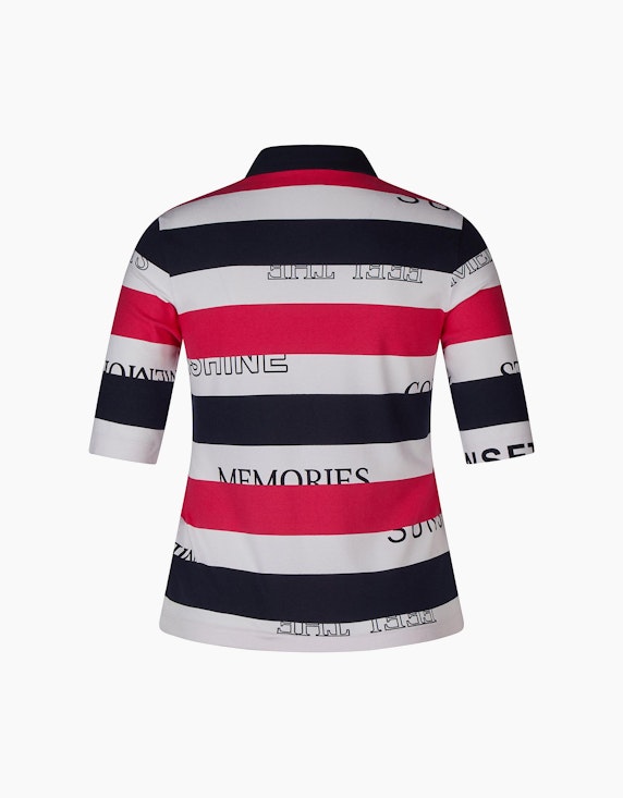 Rabe Polo-Shirt mit Streifen und Print | ADLER Mode Onlineshop