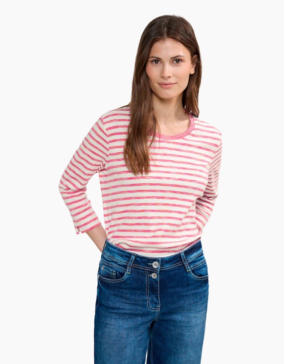 CECIL Melange Streifen Shirt | ADLER Mode Onlineshop