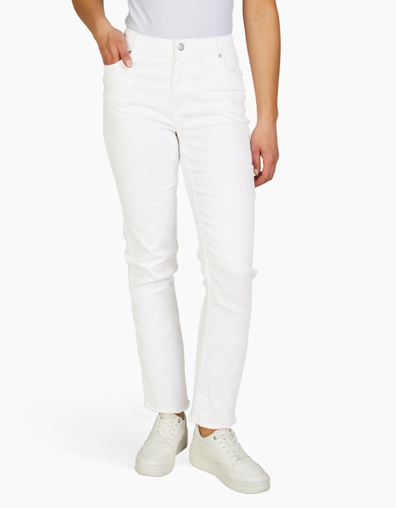 Steilmann Edition 5-Pocket Jeans mit Nieten und Stickerei | ADLER Mode Onlineshop
