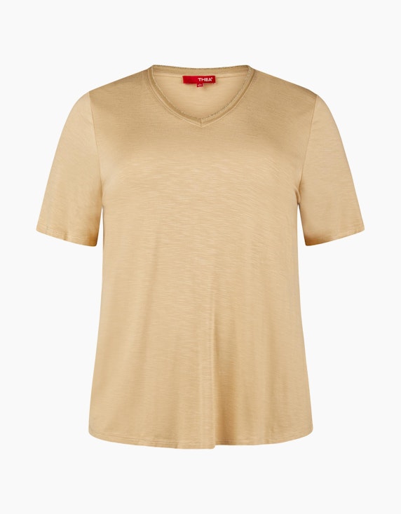 Thea Kurzarm Shirt in Sand | ADLER Mode Onlineshop