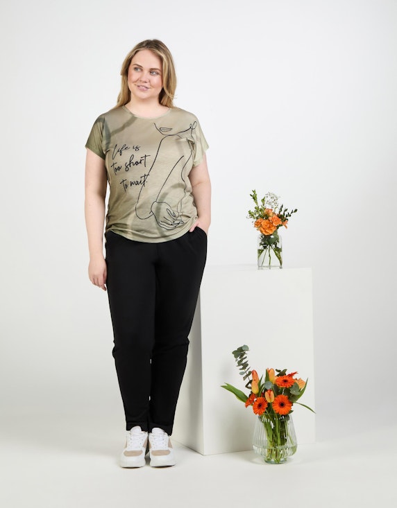 Thea T-Shirt mit Frontprint und Wording | ADLER Mode Onlineshop