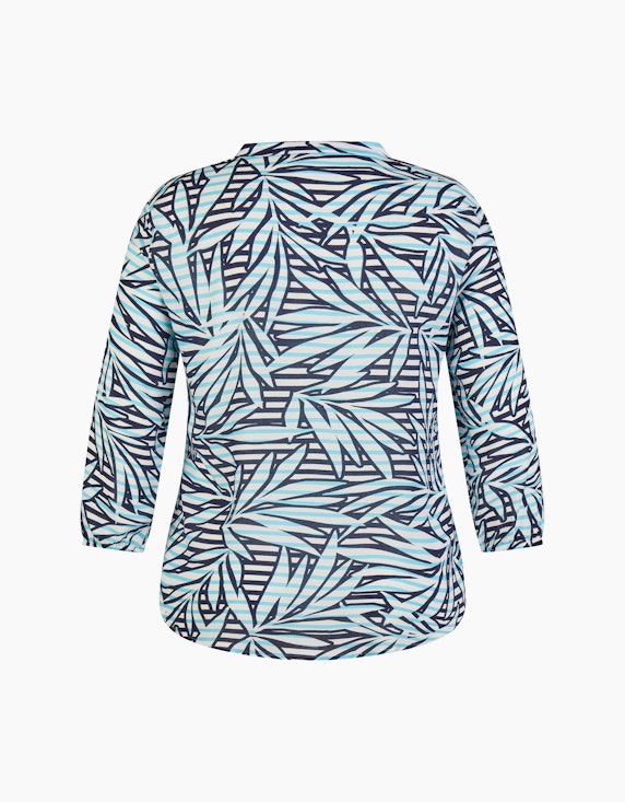 Rabe Bluse mit Allover-Print auf Streifen-Design | ADLER Mode Onlineshop