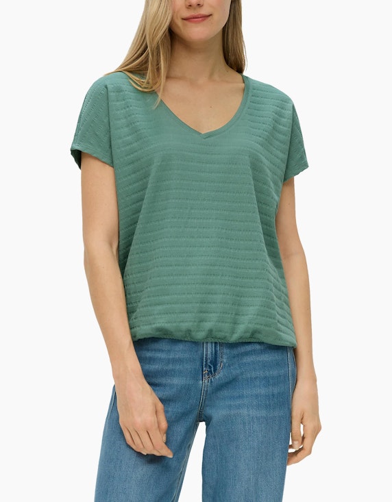 s.Oliver T-Shirt mit überschnittenen Schultern | ADLER Mode Onlineshop