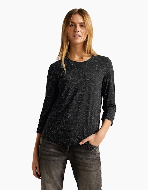 CECIL Melange Glitter Shirt | ADLER Mode Onlineshop