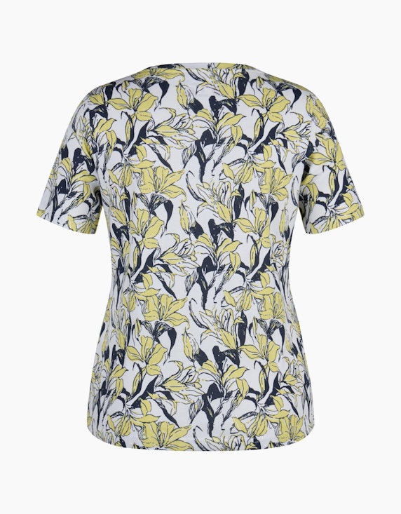 Steilmann Edition Rundhals T-Shirt mit Alloverprint | ADLER Mode Onlineshop