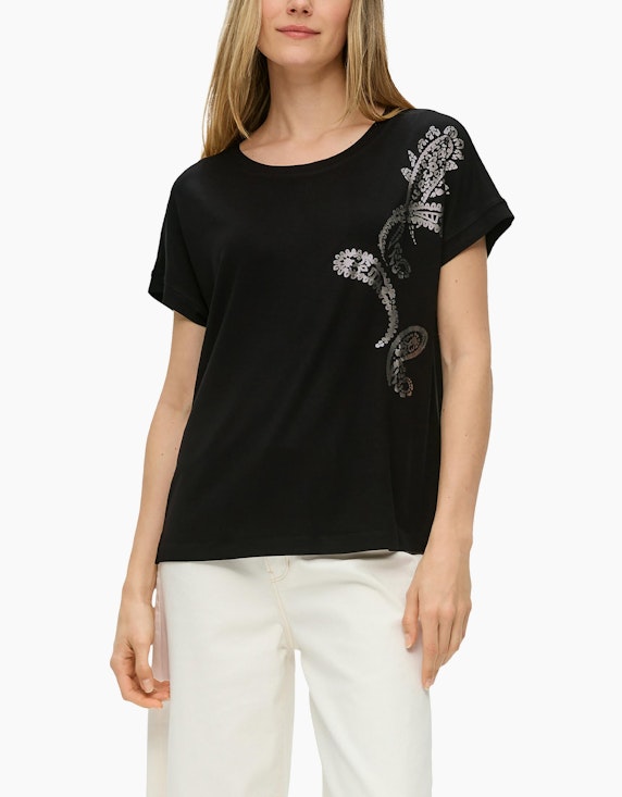 s.Oliver T-Shirt mit Pailletten | ADLER Mode Onlineshop