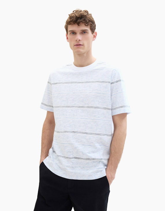 TOM TAILOR T-Shirt mit Streifen | ADLER Mode Onlineshop