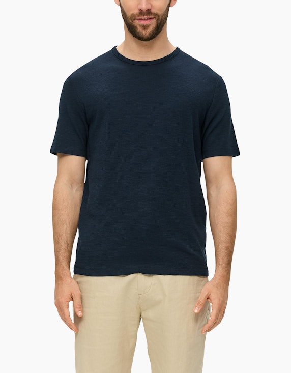 s.Oliver T-Shirt mit Flammgarnstruktur | ADLER Mode Onlineshop