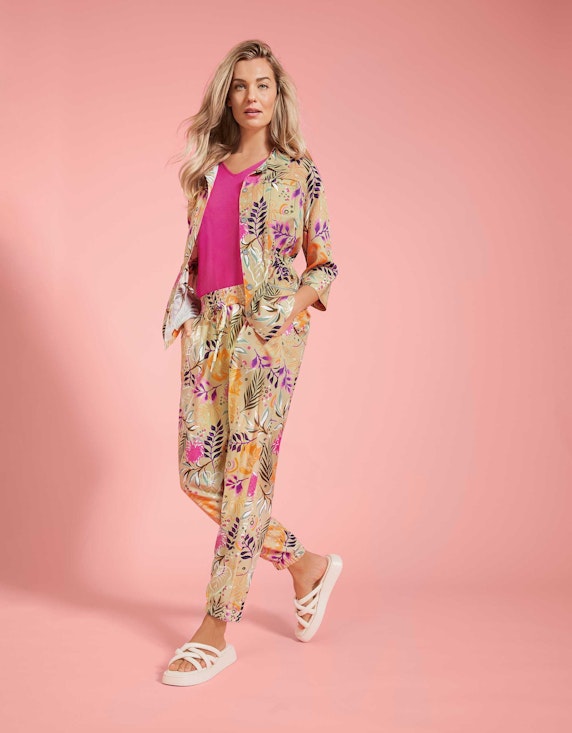 Steilmann Woman Blusenjacke mit floralem Print | ADLER Mode Onlineshop