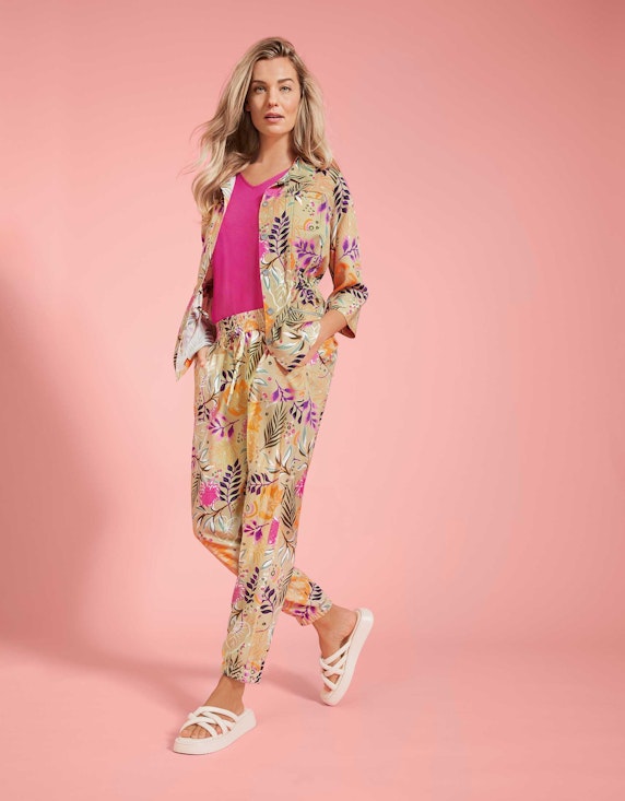 Steilmann Woman Hose mit floralem Print | ADLER Mode Onlineshop