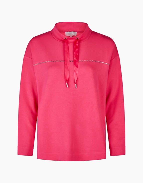 CHOiCE Scuba-Sweatshirt mit Stehkragen in Pink | ADLER Mode Onlineshop