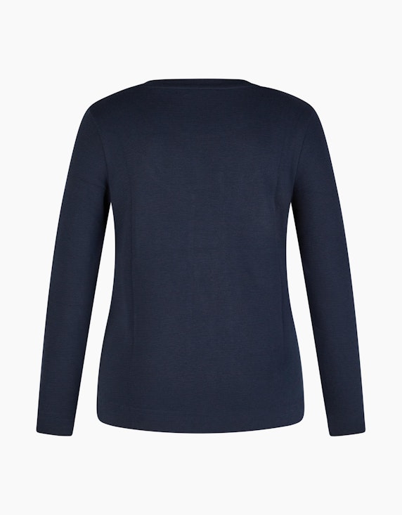Steilmann Edition Unifarbenes Shirt mit Ottoman-Struktur | ADLER Mode Onlineshop