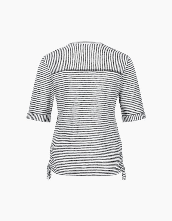 Gerry Weber Edition Geringeltes Shirt mit Raffung | ADLER Mode Onlineshop