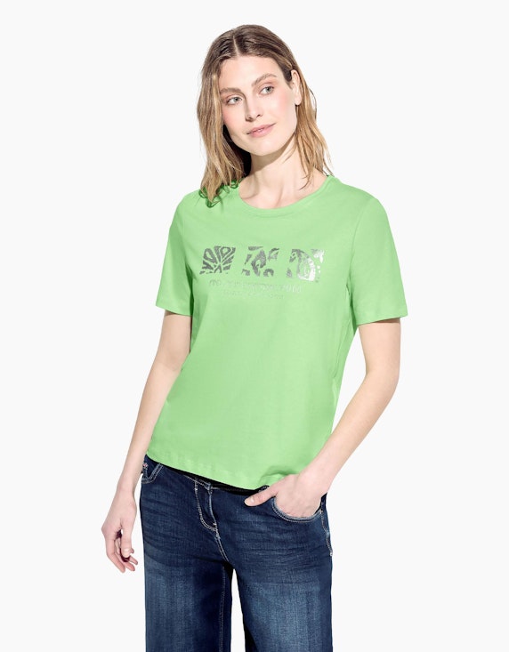Street One T-Shirt mit Schimmer Print | ADLER Mode Onlineshop