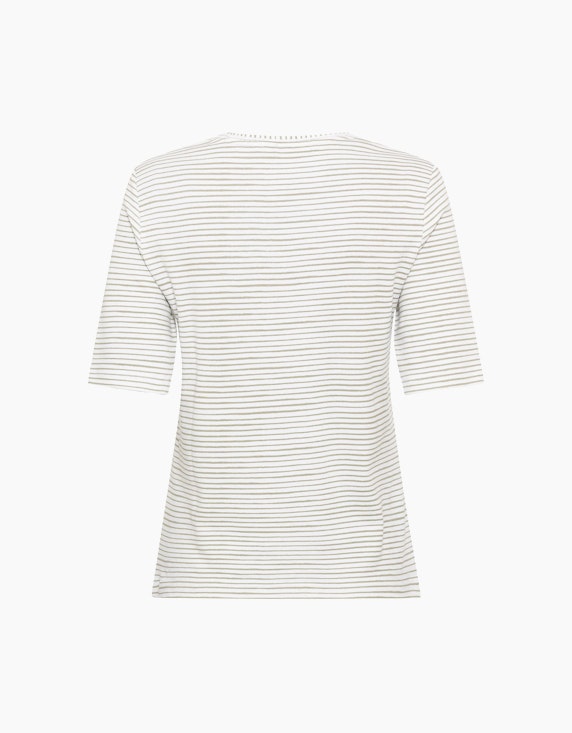 Olsen T-Shirt mit Streifen und Frontprint | ADLER Mode Onlineshop