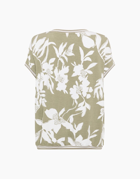 Olsen T-Shirt mit Allover-Print aus grafischen Blüten | ADLER Mode Onlineshop