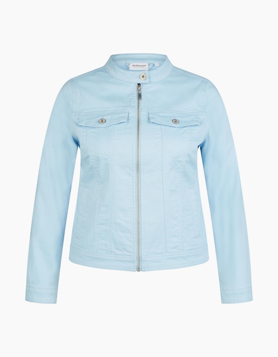 Steilmann Edition Jeansjacke mit Reißverschluss in Hellblau | ADLER Mode Onlineshop
