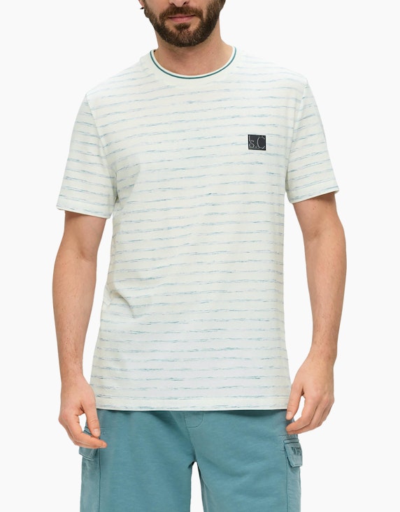 s.Oliver T-Shirt mit Streifenmuster | ADLER Mode Onlineshop