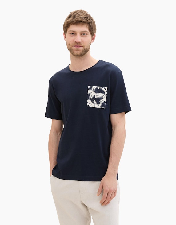 TOM TAILOR Strukturiertes T-Shirt mit Bio-Baumwolle | ADLER Mode Onlineshop