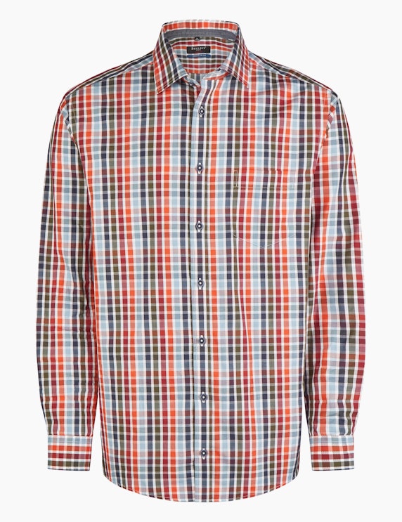Bexleys man Kariertes Freizeithemd, REGULAR FIT in Orange/Rot/Grün/Blau | ADLER Mode Onlineshop