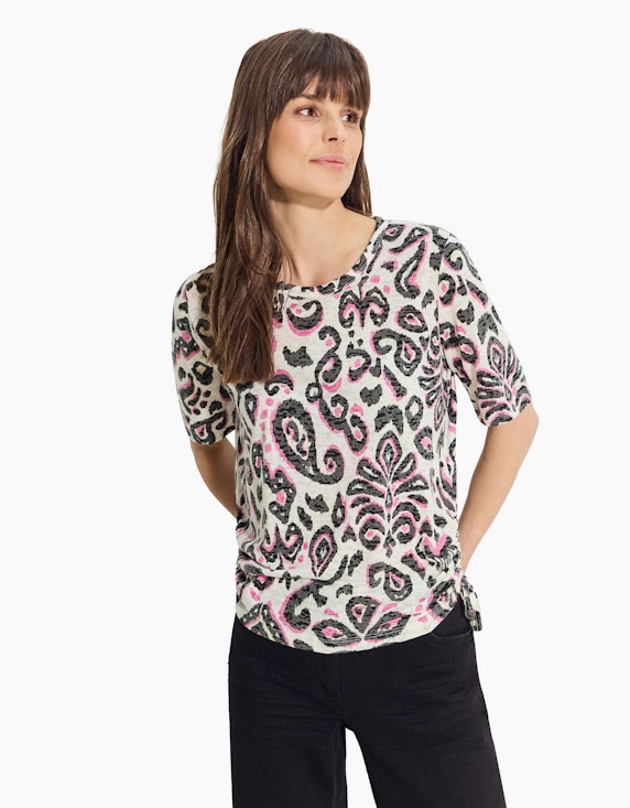 CECIL Print Burnout T-Shirt | ADLER Mode Onlineshop